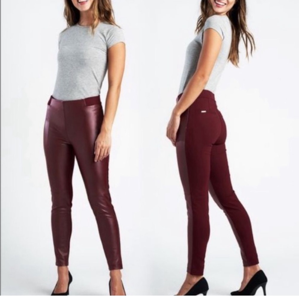 Betabrand Jett Skinny Pants Faux Leather Leggings sz S TALL
